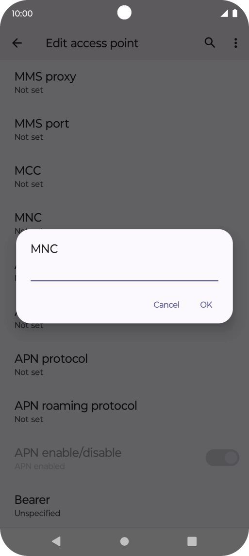 Key in 33 and press OK.