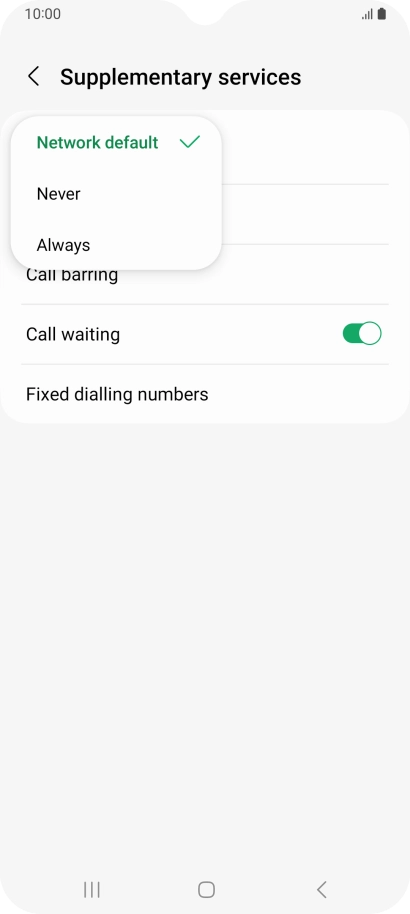 Press Always to turn on caller identification.