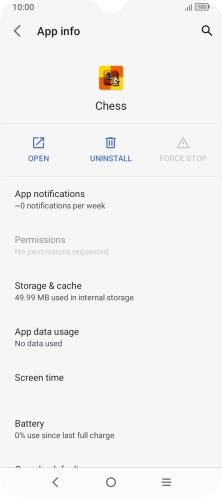 Press Storage & cache.