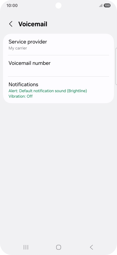Press Voicemail number.