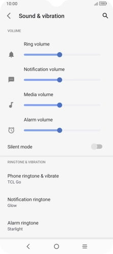 Press Phone ringtone & vibrate.