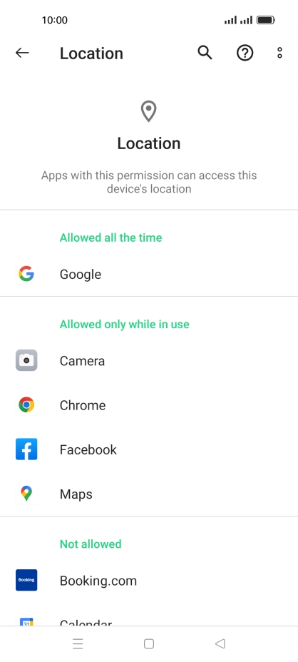 Press the required app.