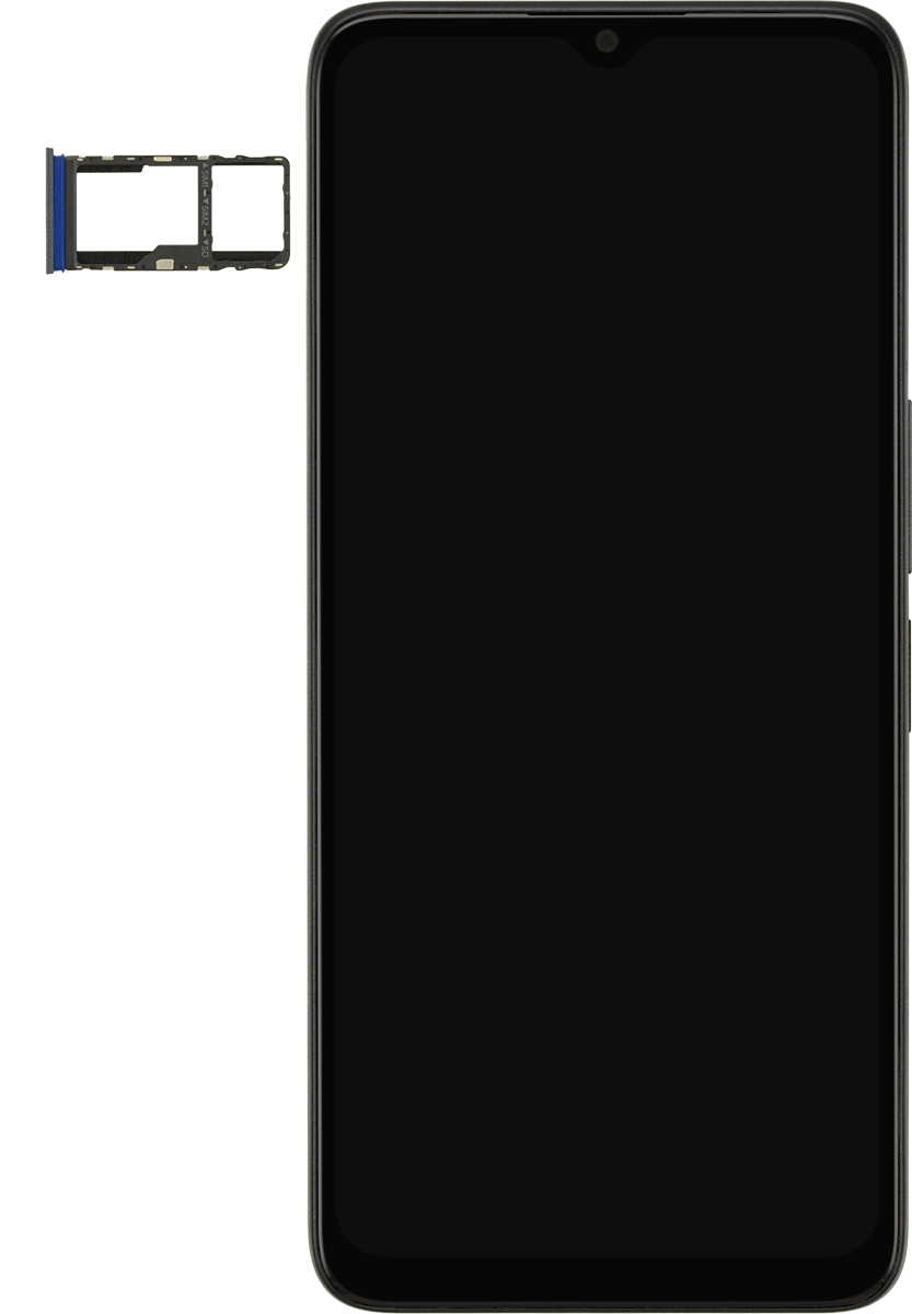 Turn your SIM so the angled corner of the SIM matches the angled corner of the SIM holder and place your SIM in the SIM holder.