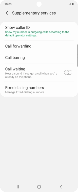 Press Fixed dialling numbers.