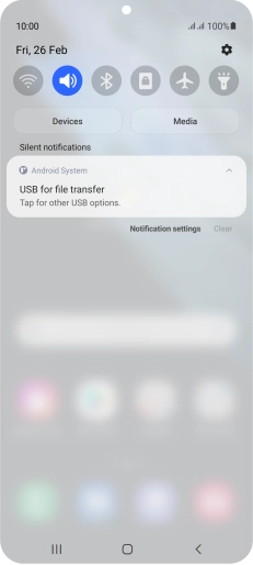 Press Tap for other USB options..