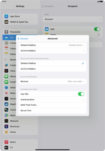 Press the indicator next to 