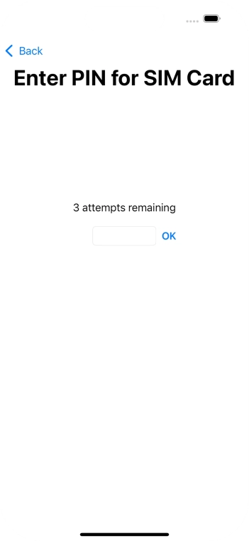 If your SIM is locked, key in your PIN and press OK. The default PIN is 1111.