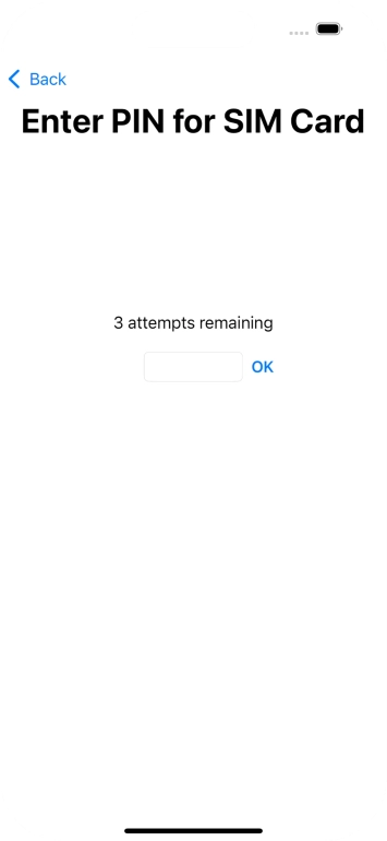If your SIM is locked, key in your PIN and press OK. The default PIN is 1111.