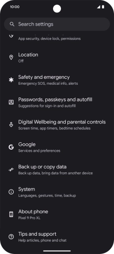 Press Google.
