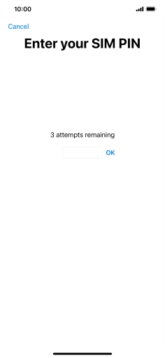 If your SIM is locked, key in your PIN and press OK. The default PIN is 1111.