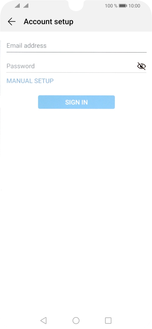 Press Email address and key in your email address.