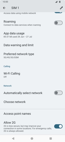 Press the indicator next to 