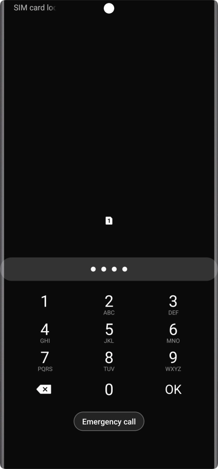 If you're asked to key in your PIN, do so and press OK. The default PIN is 1111.