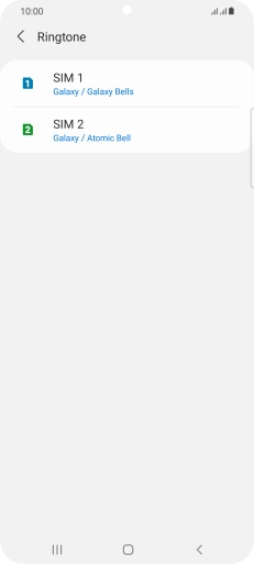 Press the required SIM.