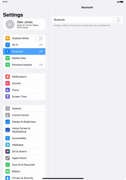 Press the indicator next to 