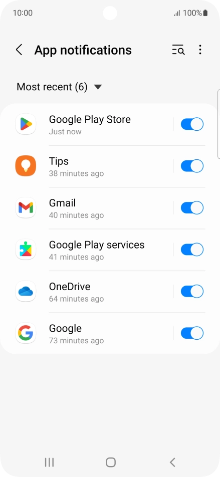 Press the drop down list.