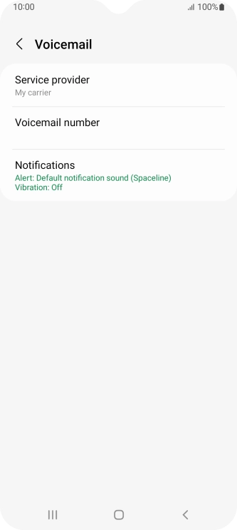 Press Voicemail number.