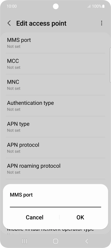 Key in 8080 and press OK.