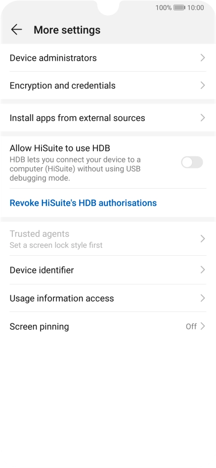 Press Encryption and credentials.