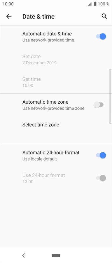 Press the indicator next to 