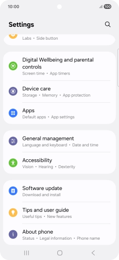 Press Software update.