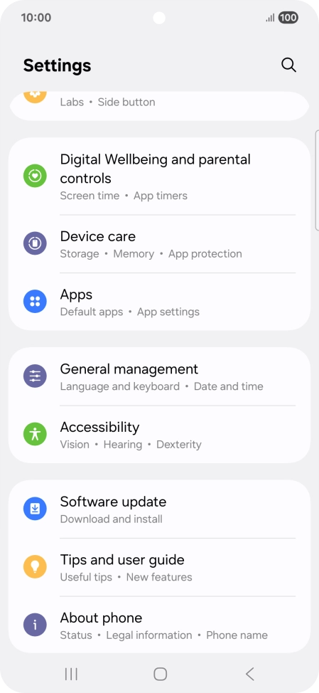 Press Software update.