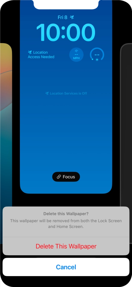 Press Delete This Wallpaper.