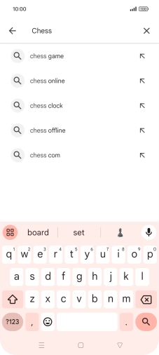 Key in the name or subject of the required app and press the search icon.