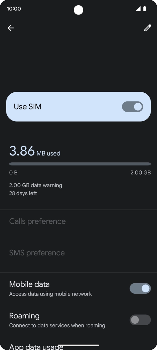 The total data usage is displayed.
