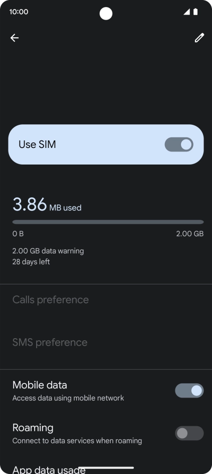 The total data usage is displayed.