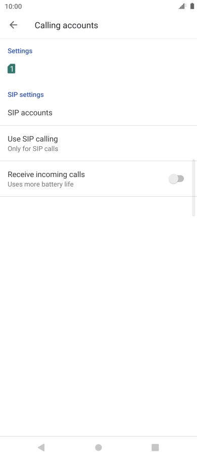 Press the name of the SIM.