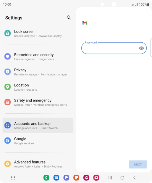 Press the field below 