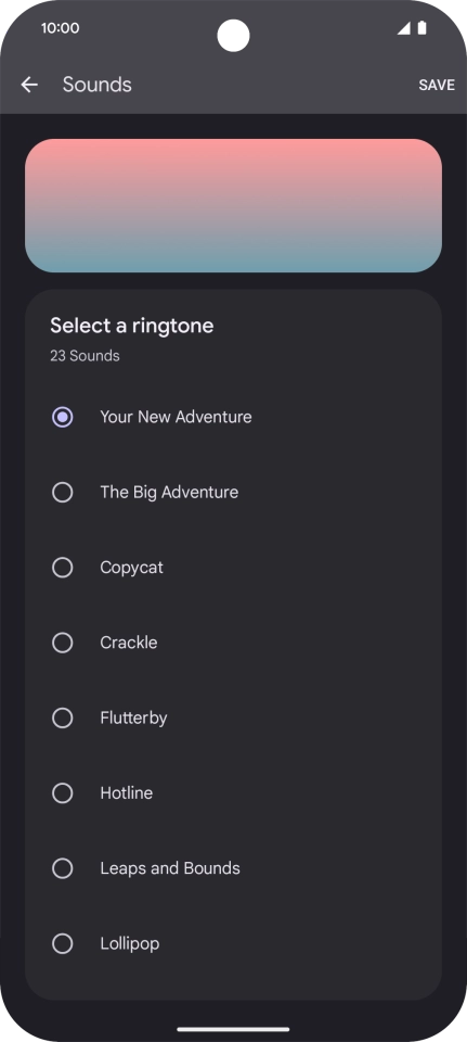 Press the required ring tones to hear them.