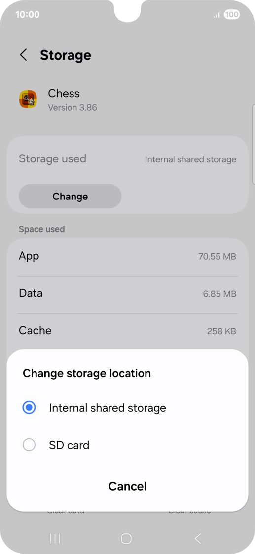 Press the name of the memory card.