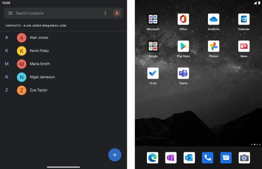 Slide your finger right starting from the left side of the screen.