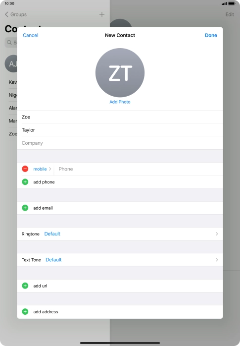Press Phone and key in the required phone number.