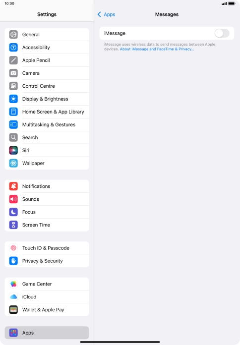 Press the indicator next to 