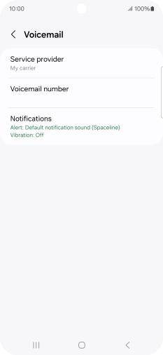 Press Voicemail number.