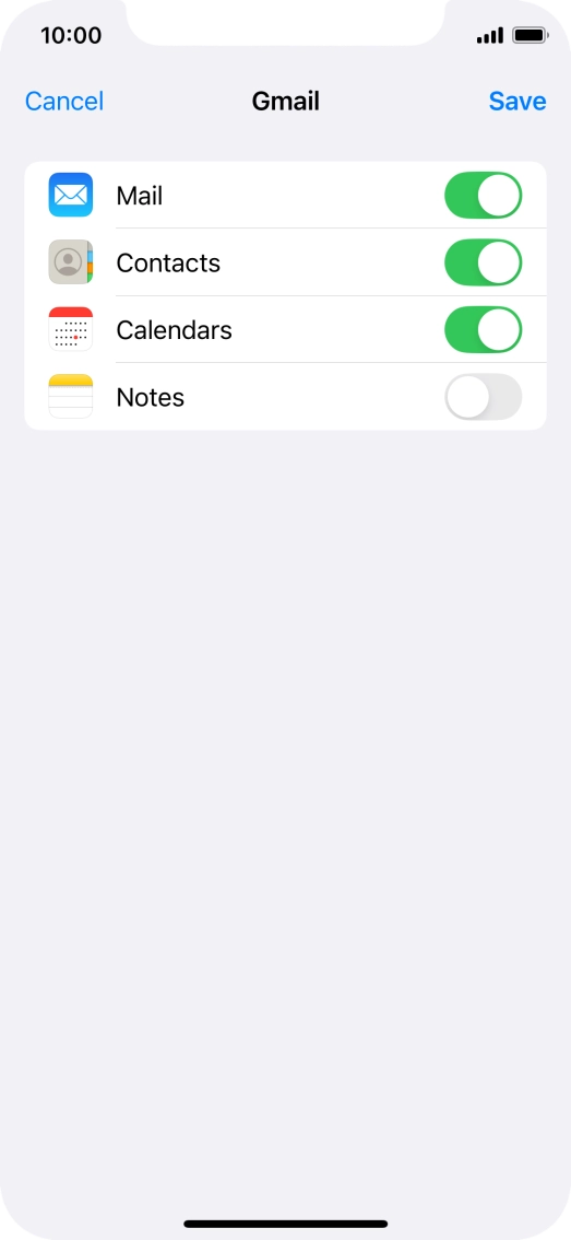 If this screen is displayed, you email account has been recognised and set up automatically. Follow the instructions on the screen to key in more information and finish setting up your phone.