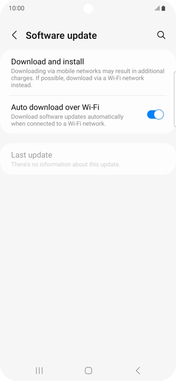 Press Download and install. If a new software version is available, it's displayed. Follow the instructions on the screen to update the phone software.