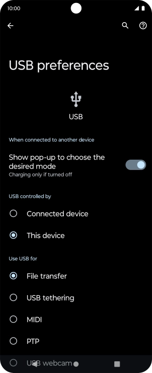 Press File transfer.