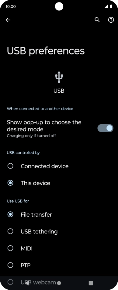 Press File transfer.