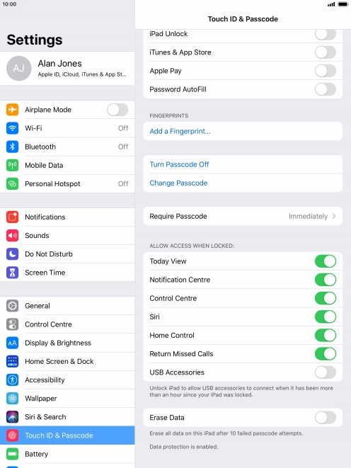 Press the indicator next to 