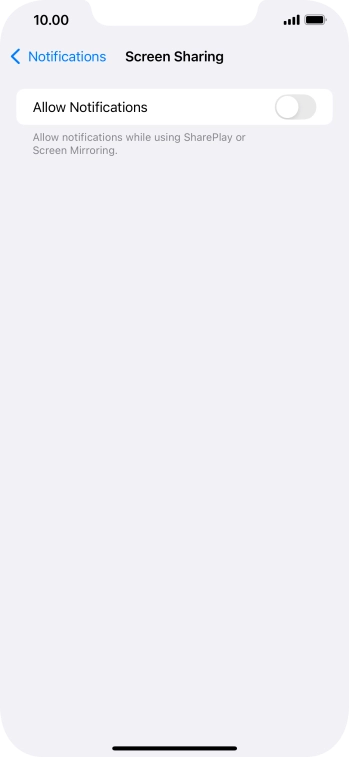 Press the indicator next to 