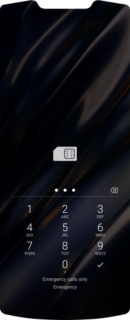 If you're asked to key in your PIN, do so and press the confirm icon. The default PIN is 1111.