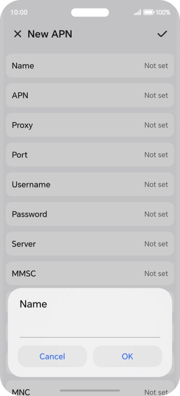 Key in EE MMS and press OK.