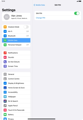 Press the indicator next to 
