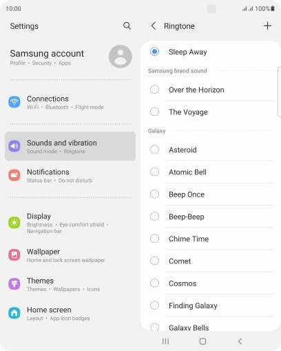 Press the Home key to return to the home screen.