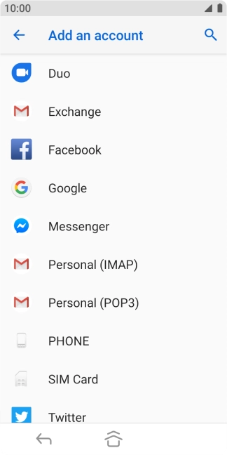 Press Google.