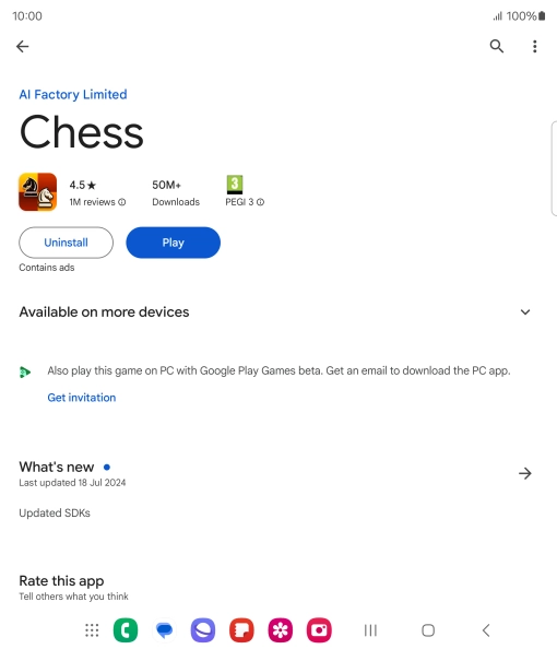 Press Uninstall.